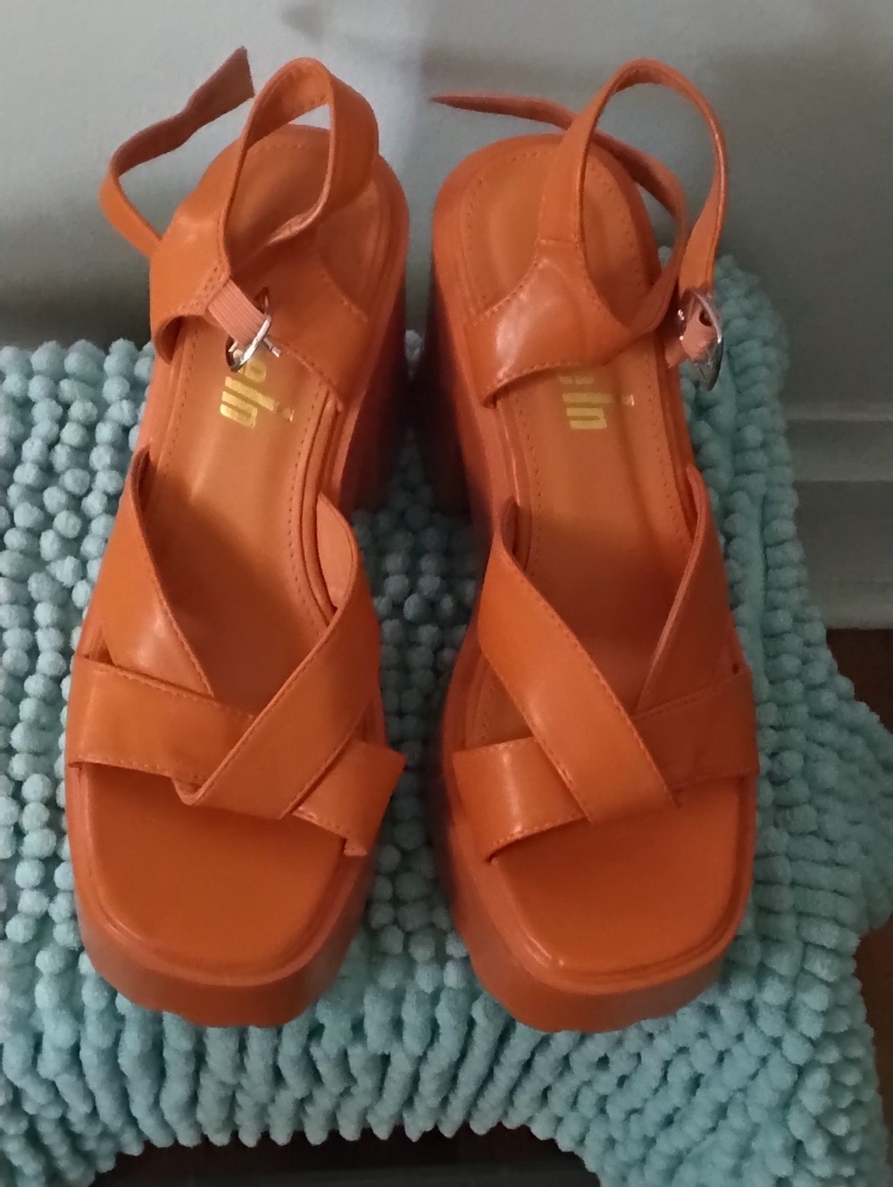 Women's Orange Platform Sandals